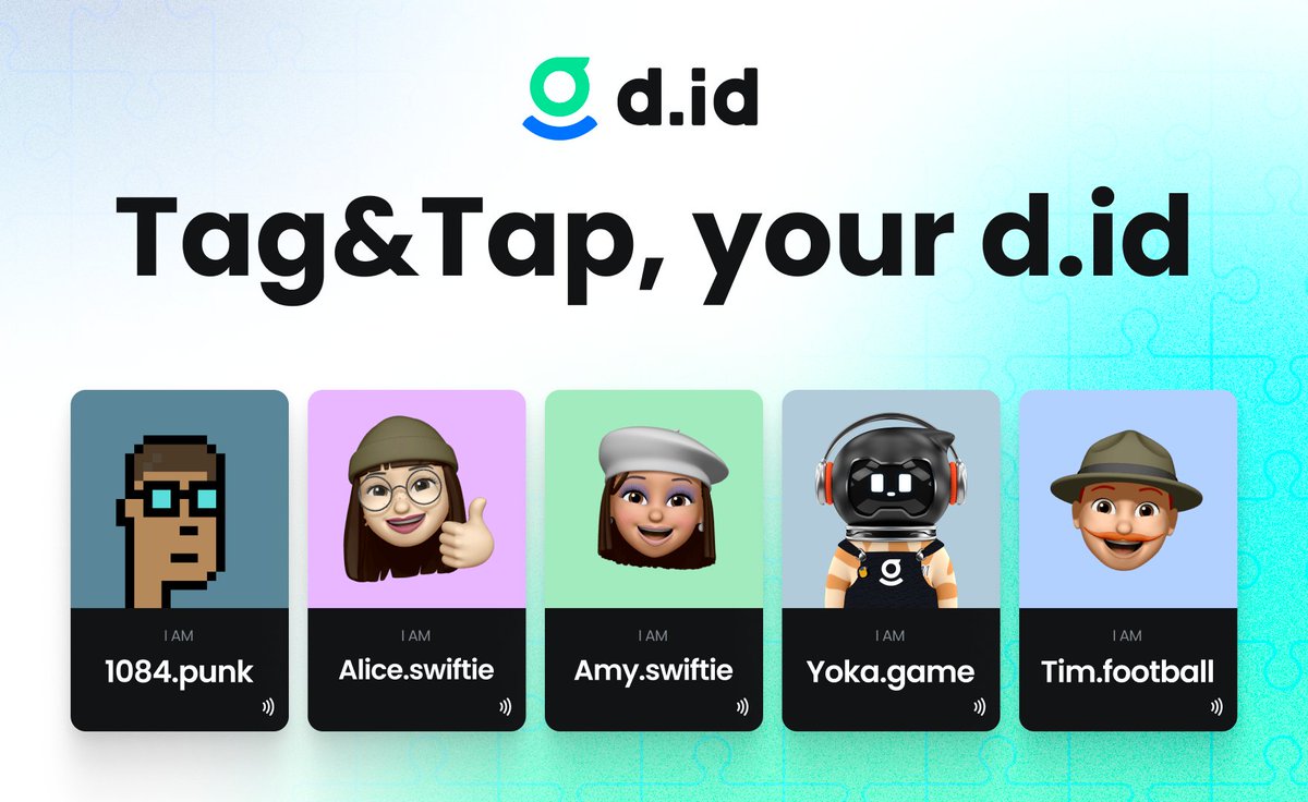 DIDbased's tweet photo. Wanna seamlessly network at #token2049?
Go print your DID card and complete the DID challenge!
✅ Tweet to share your https://t.co/noJnUfc155 card, tag #DIDChallenge #DID2049, then @dotbitHQ.
🎁 4 digits .bit✖️5; 5 digits .bit✖️10
Flash your https://t.co/noJnUfc155 card now! https://t.co/xsgUfP3x2s