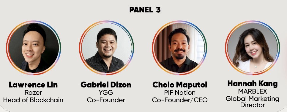 Another day at #Token2049 !

Excited to be sharing a stage at @0xPolygonLabs x @0xGasZero x @tencentcloud event today with

- @socialdoodle from @Razer
- @gabusch from @YieldGames
- @0x_Cholo from @PIF_nation  
- @wasiancrypty from @MARBLEXofficial
