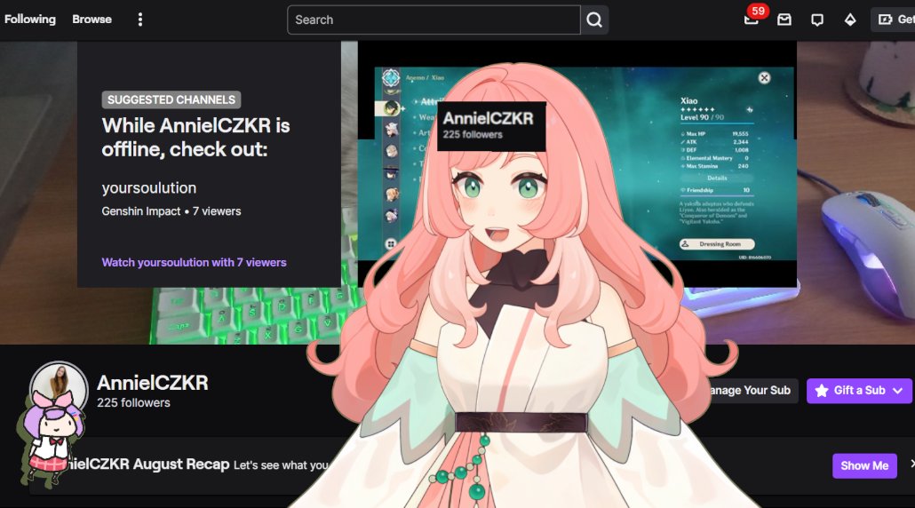 annielczkr's tweet image. Whoa! we did it ٩(ˊᗜˋ*)و ♡
200 follow! 
That means Yanfei cosplay stream is coming soon! (❀´ ˘ `❀)
Tysm! can't believe that i reached goal for this year during only few months (╥ ω ╥)
#streamgoals #twitchstreamer #ENVtuber #VtubersUprising #followgoal #yanfeicosplay #yanfei