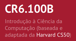 ComputacaoRaiz's tweet photo. Lançamento da disciplina "CR6.100B - Introdução à Ciência da Computação", baseada e adaptada da Harvard CS50, para os alunos brasileiros. É um projeto em andamento, mas você já pode acompanhar em: https://t.co/QMcg5T89a2