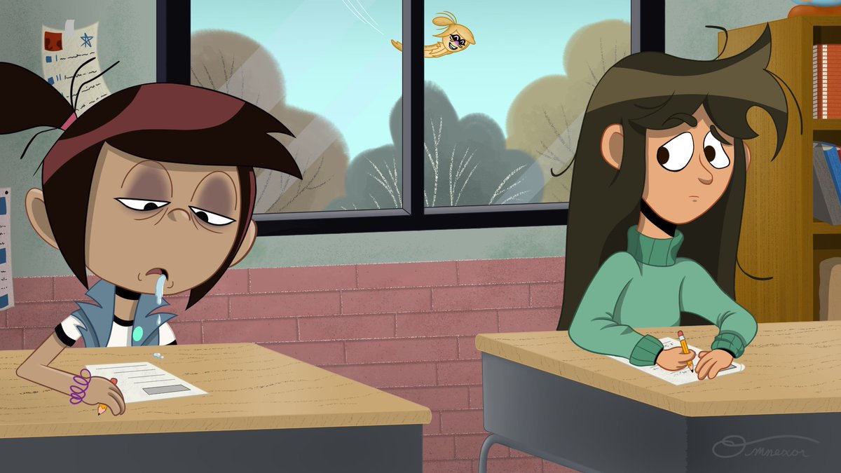 omnexor1's tweet photo. When you don't want to take that test...

#theghostandmollymcgee #MollyMcGee #LibbySteinTorres #fanart #Disney https://t.co/lw8eq4gxaZ