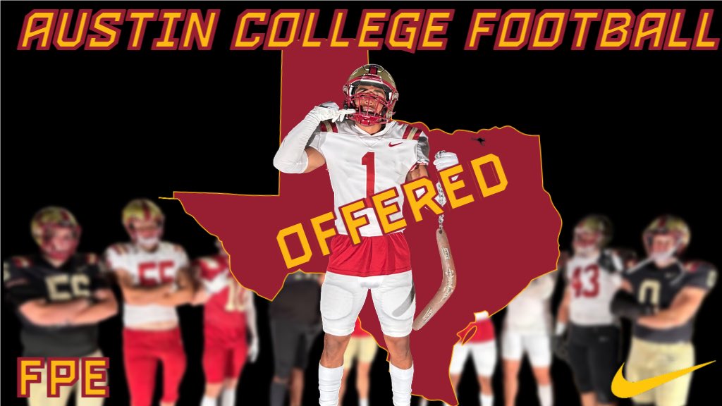 Playing football is what I love to do and I want to thank Austin college for offering me an opportunity for that love to continue! #GoRoos @RoosFootball @ProsperEaglesFB @ProsperRecruits @CoachCPetersen @thecoachhill @CoachCD20 @Coach_Moore5