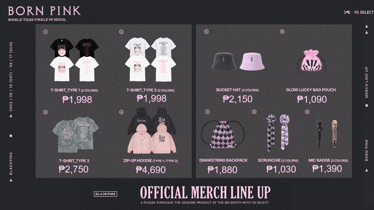 seoulpopmerchph's tweet photo. [🇵🇭]PH GO (HELP RT)  

🖤🩷 BLACKPINK BORN PINK IN SEOUL MERCH

PRICES + LSF 

DOO: Until OOS (Limited slots)
DOP (DP): Sept. 17 ₱250 per item / ₱1,500 for hoodie
DOP (Rem. bal.) - Oct. 10

NETA
Release Date: TBA
✔️Freebies 
‼️No cancellation of orders

ORDER HERE: https://t.co/xGIqCv9U7z

#SeoulPopMerchGO