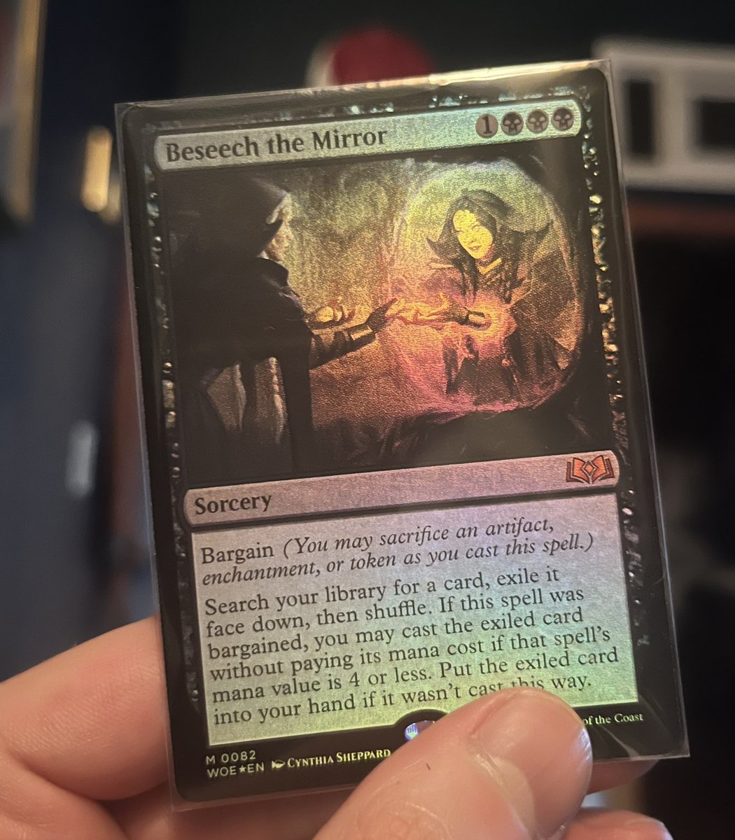 AIGHT LETS DO A GIVEAWAY ‼️
You folks really seem to love this card and I don’t need one, SO! Wanna win a foil Beseech the Mirror?
✨ like this tweet
✨ RT this tweet
✨ follow me!
Do all three and this card could be yours. Winner announced on 9/18