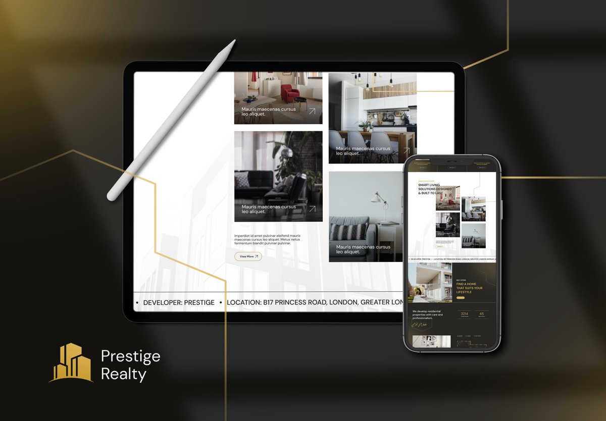 DotCreativeM's tweet photo. Prestige_Realty 

Welcome to Dot Creative Market! Our mission is to design customized premium website layout to help not only bring your brand image to the next level but also growing your business sales.  Website: https://t.co/V8UErOIcKQ https://t.co/FHLEeFHMKV