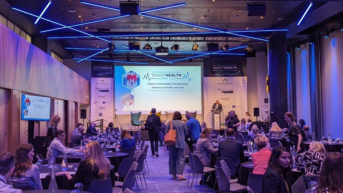 aurionlearning's tweet photo. Nearly ready for opening remarks at @Health_Summits @CrokePark with Ivan Yeats. A great buzz already! Stop by stand 8 to chat with the Aurion team about your learning challenges #SmartHealthSummit #eLearning #health https://t.co/DOcXDS5wth