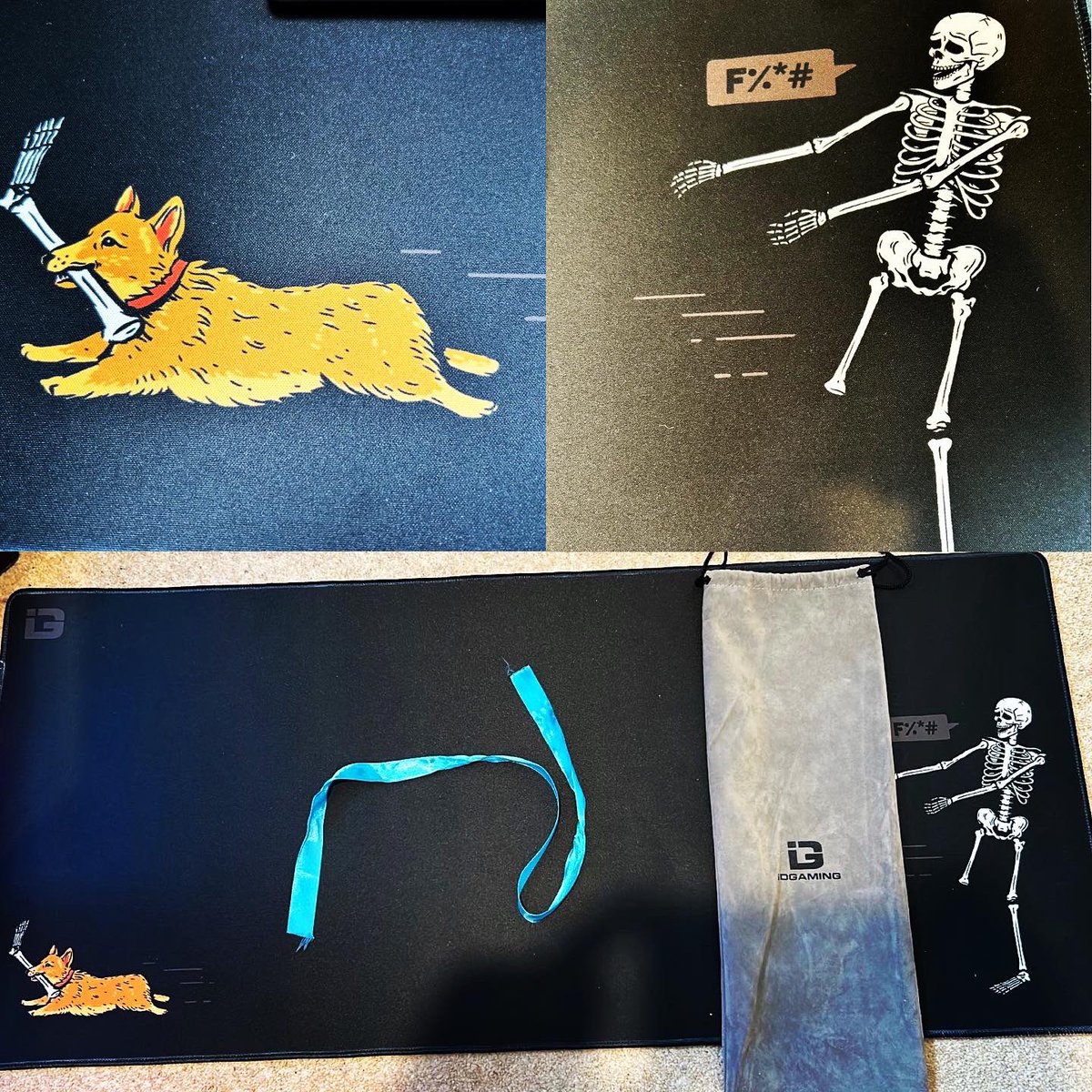LamerGam3r's tweet image. [Review &amp;amp; Unboxing]

Picked up the @idgaminguk_ COLOSSUS mat at @IGFestUK on Saturday

At 900x400mmm its much bigger than my Razer Goliathus mat

✅Well packaged
✅Machine Washable
✅Fun artwork

😕slightly damaged on the edge
#gaming #mousemat #dog #review #mysetup #gamingsetup