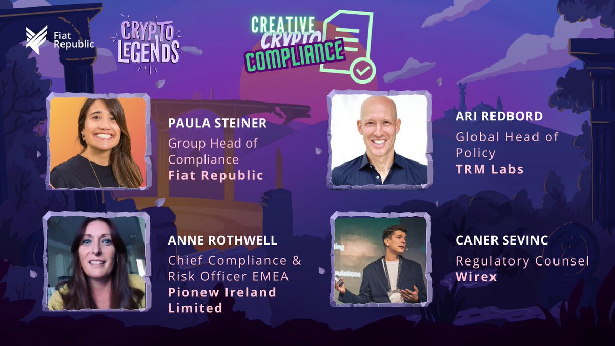 Creative Crypto Compliance with Anne Rothwell, Pionew Ireland, <a href="/ARedbord/">Ari Redbord</a> <a href="/trmlabs/">TRM Labs</a>  &amp; Caner Sevinc, <a href="/wirexapp/">Wirex</a>.

Watch here: youtu.be/aS16u5HUo20

Alternatively, listen wherever you get your podcasts: linktr.ee/fiatrepublic