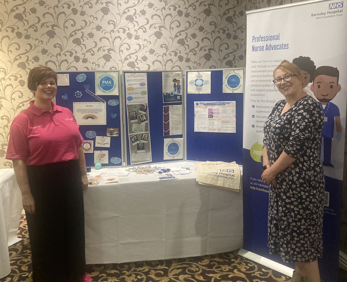 BarnsleyStudent's tweet photo. Representing #PNA and #PMA at the #ProudtoCareConf for @barnshospital with @LJS_pence and @emjane1234 https://t.co/KN1XCmofUH