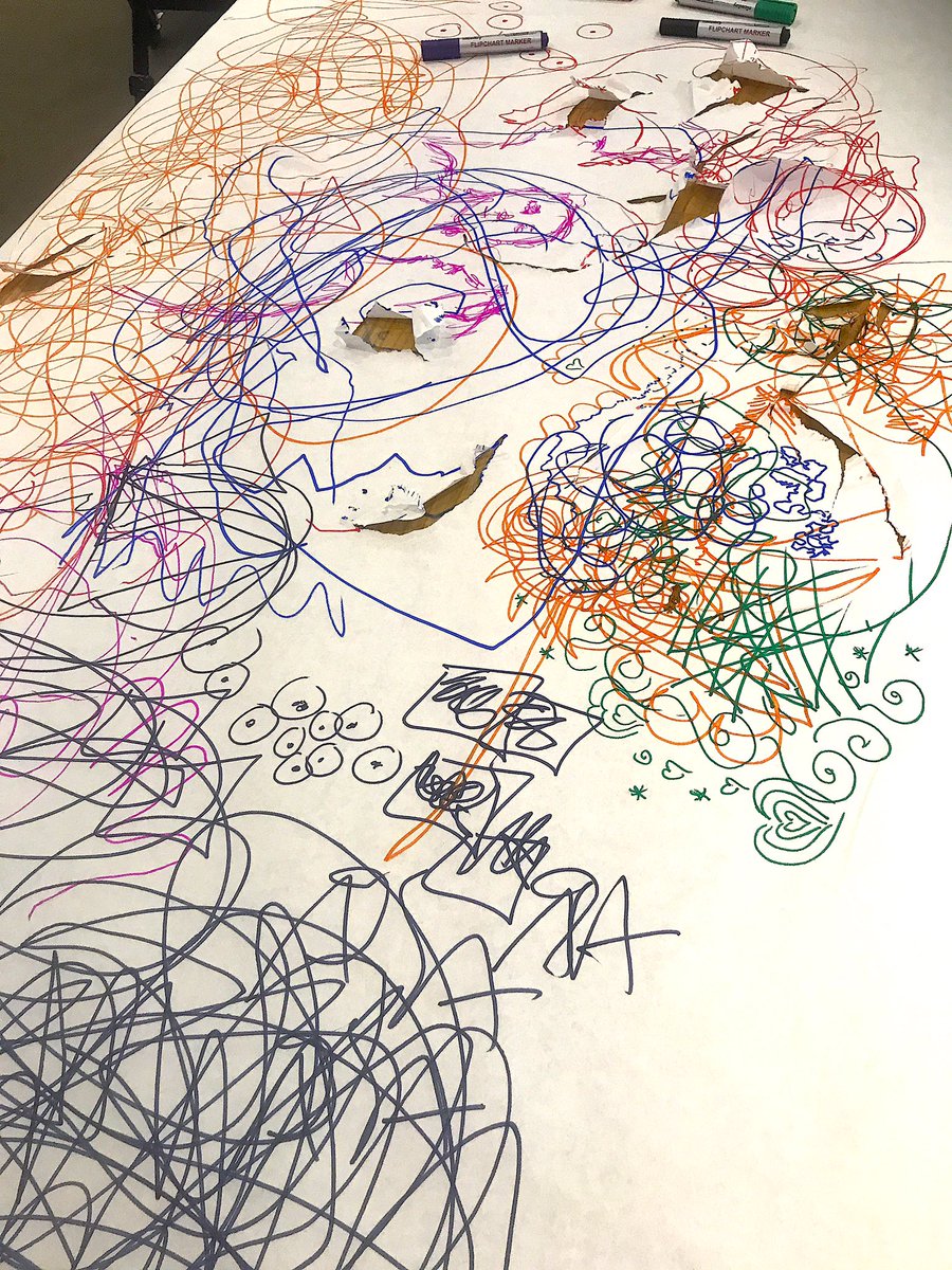 leejjcampbell's tweet photo. Drawings created by participants during me and @NickWords1 participative poetry drawing performance last Tuesday at Pride is an Abstraction finnisage at Clifford Chance.
#spokenword #performancepoetry #drawing #drawingperformance #collaboration #liveart #performanceart https://t.co/D8QKZkLo88