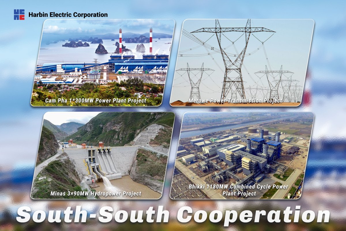 🇻🇳Rewarded Cam Pha Project
🇸🇩Lifeline Merowe Power Transmission Project
🇪🇨Crucial Minas 3*90MW Hydropower Project
🇵🇰Records-breaking Bhikki 1180MW Combined Cycle Power Plant Project
With these outstanding projects, #HEI actively promotes the development of #SouthSouthCooperation.