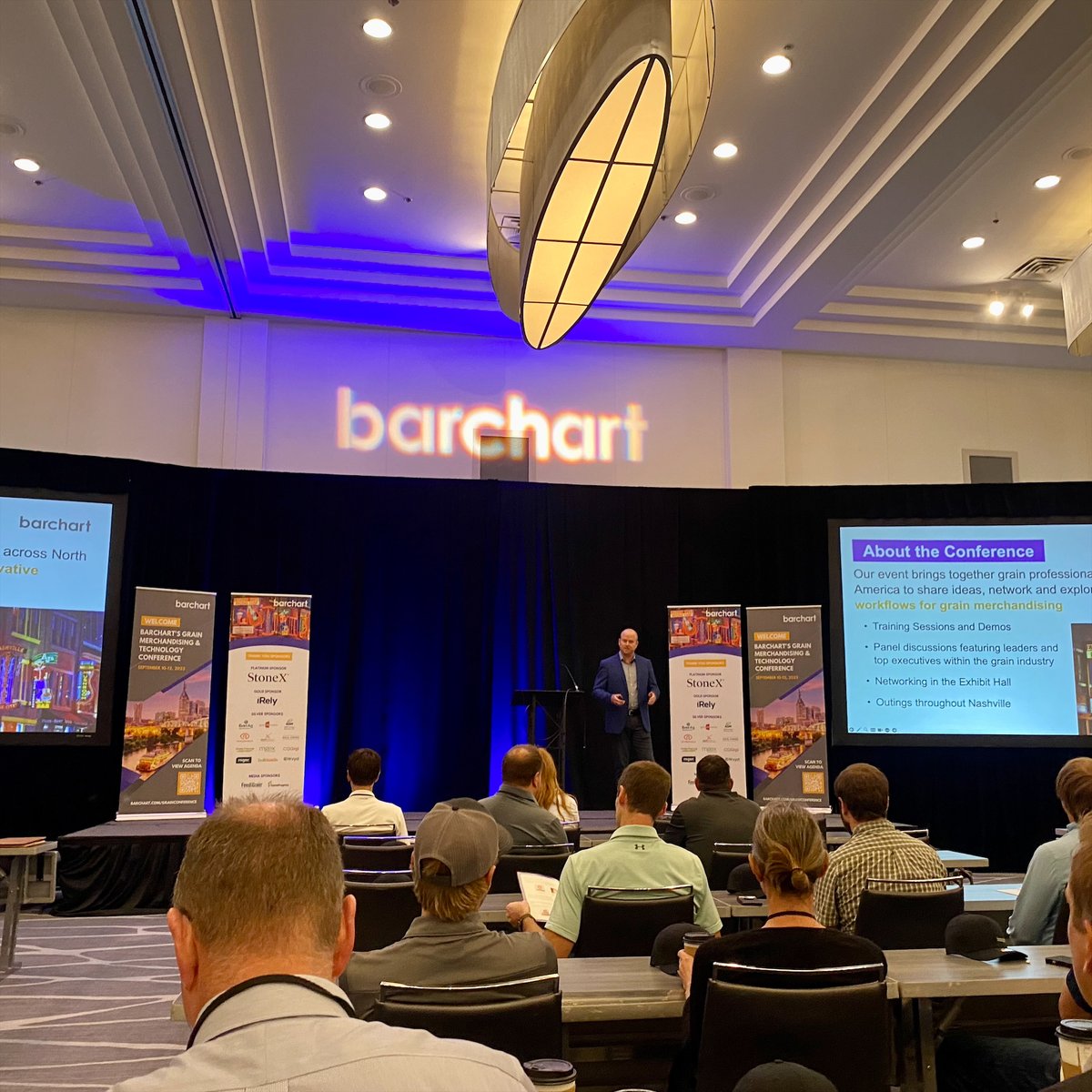 BlueOceanTS's tweet image. Introductory speech by the CEO Mark Haraburda at the Grain Merchandising &amp;amp; Technology Conference in Nashville!