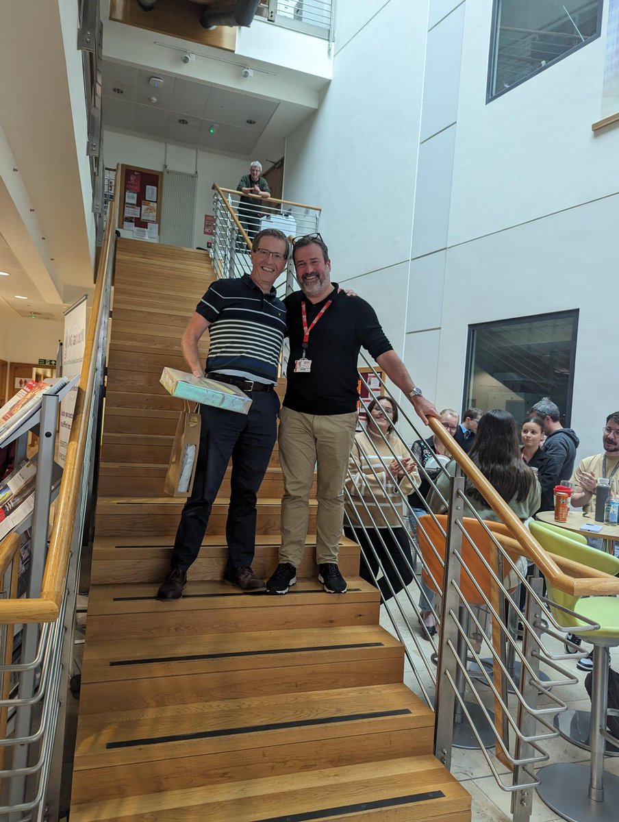 The torch gets passed! PGJCCR staff and students got together last week to toast new Director @danielblongley and thank former Director Chris Scott for all his work. We celebrated the best way we know how: with tonnes of pizza!