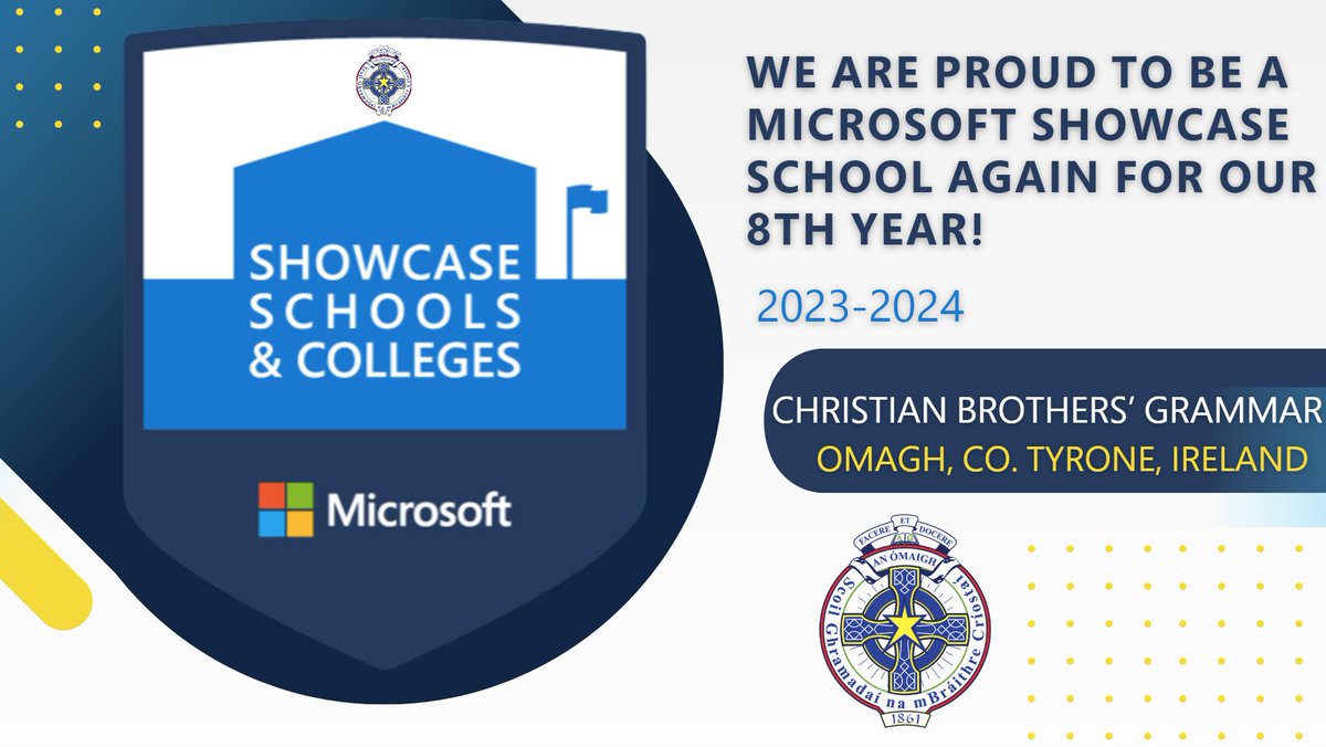 bradenroad24's tweet photo. Delighted @cbsomagh are recognised as a Microsoft Showcase School for the 8th year.
Fitting recognition for all staff! Many thanks to Chris &amp; Kyra for IT support &amp; my other CBS #MIEExperts @unadoc17 @EmmaP31 @AnthonyMcMena17 @FinnianMoriarty
@DarcySL2 👏
@MicrosoftEDU @MS_eduIRL https://t.co/3OPGp6X92d