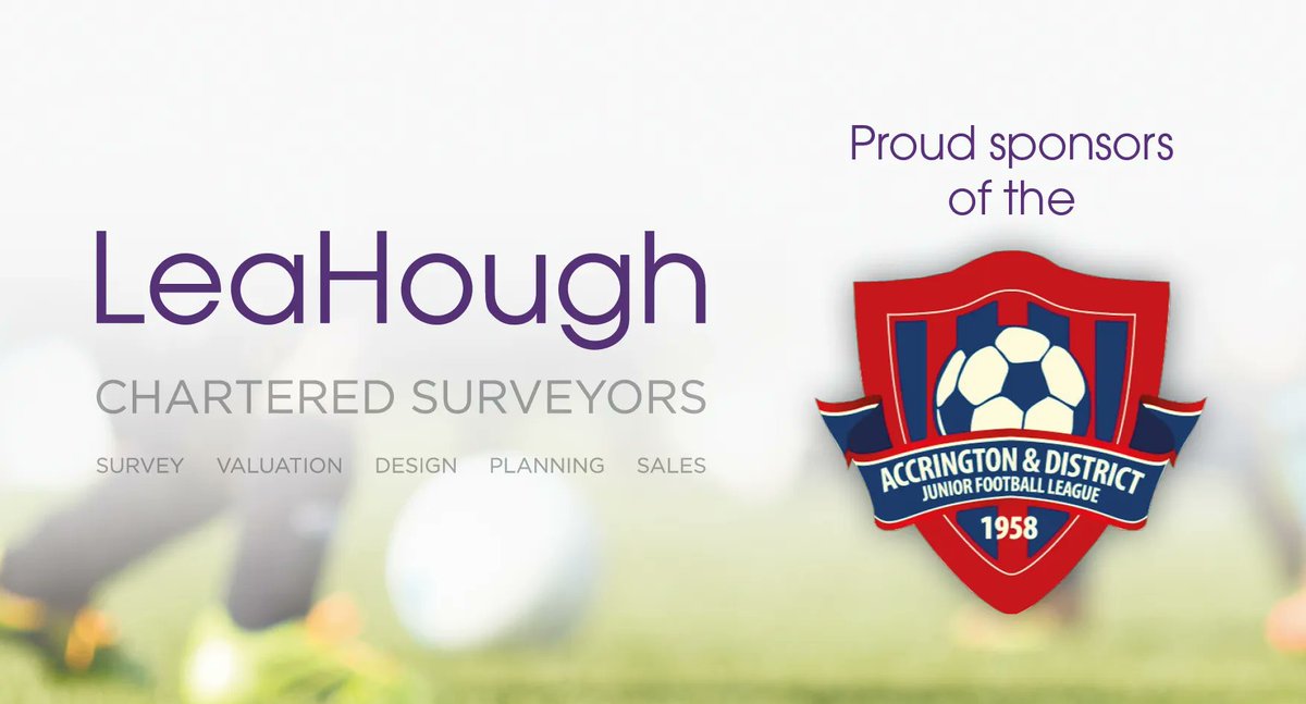 Lea, Hough Surveyors (@lea_hough) on Twitter photo We're very proud to be sponsoring this fantastic local league for the 5th year <a href="/AdjflOfficial/">Official ADJFL</a>
buff.ly/3Lj0sqq We're very proud to be sponsoring this fantastic local league for the 5th year <a href="/AdjflOfficial/">Official ADJFL</a>
buff.ly/3Lj0sqq