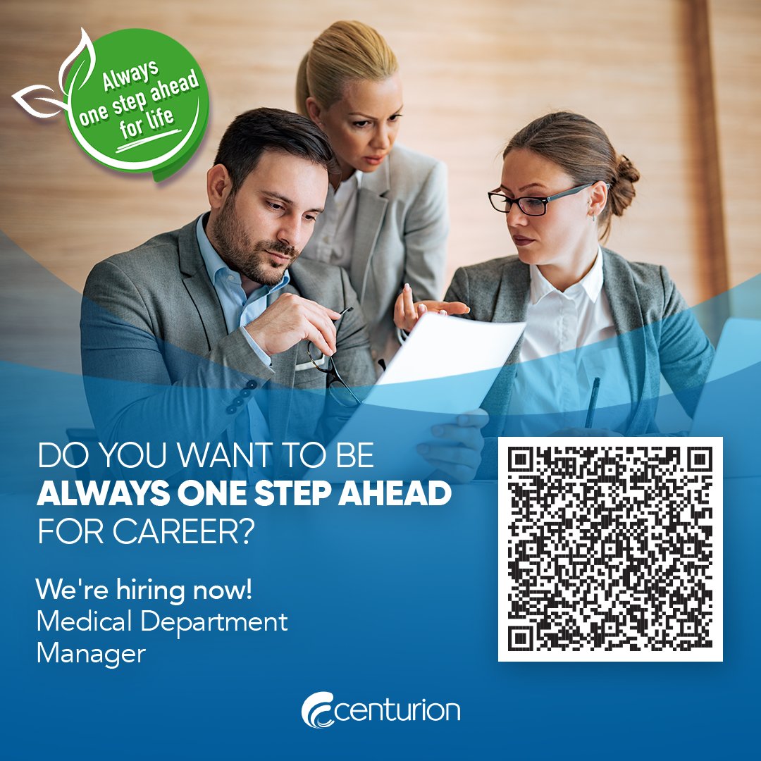 We're looking for Medical Department Manager for our growing team. 
If you are interested, you can scan the QR code or you can check the link.

kariyer.net/is-ilani/centu…

#wearehiring #CenturionPharma