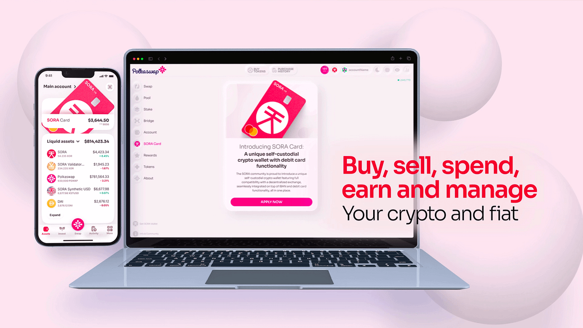 Adriansan_dot's tweet photo. #SORACard the premium gateway from fiat to @Polkadot &amp; @kusamanetwork 💳

➡️ SORA card is a neobanking-style solution that gives direct access to decentralized and non-custodial Polkadot Ecosystem. SORA dont have access to your crypto assets or user data. #ValueFreedom 🎉

6/🧵 https://t.co/64G2tS41Ol