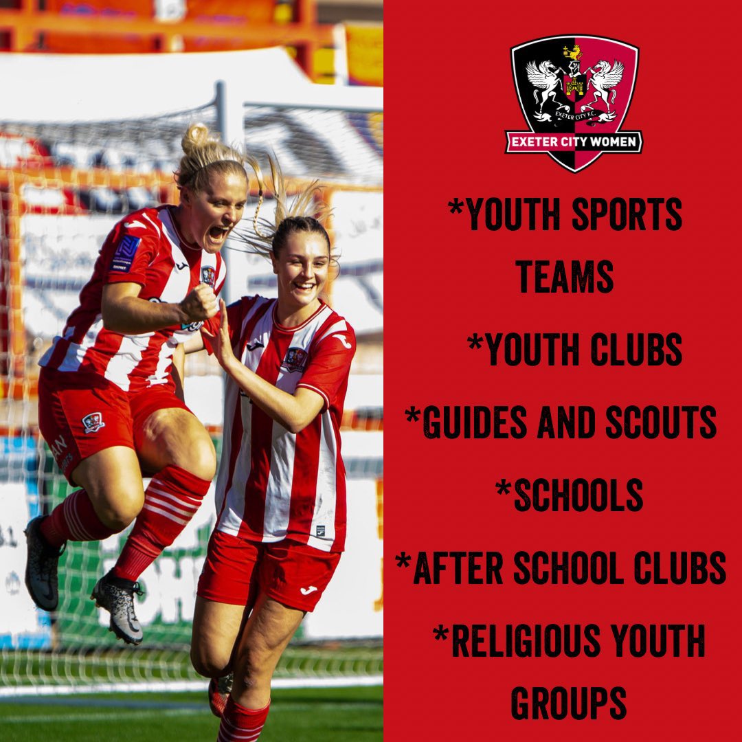 🤝 Join Us @ SJP

⚽️ We face <a href="/MoneysFCWomen/">Moneyfields FC Women</a> on September 24th and are offering discounts for group bookings

🎟 Support Women’s football and enjoy a fun day out at St James Park

Contact david.gribble@ecct.co.uk

#ECFC #community