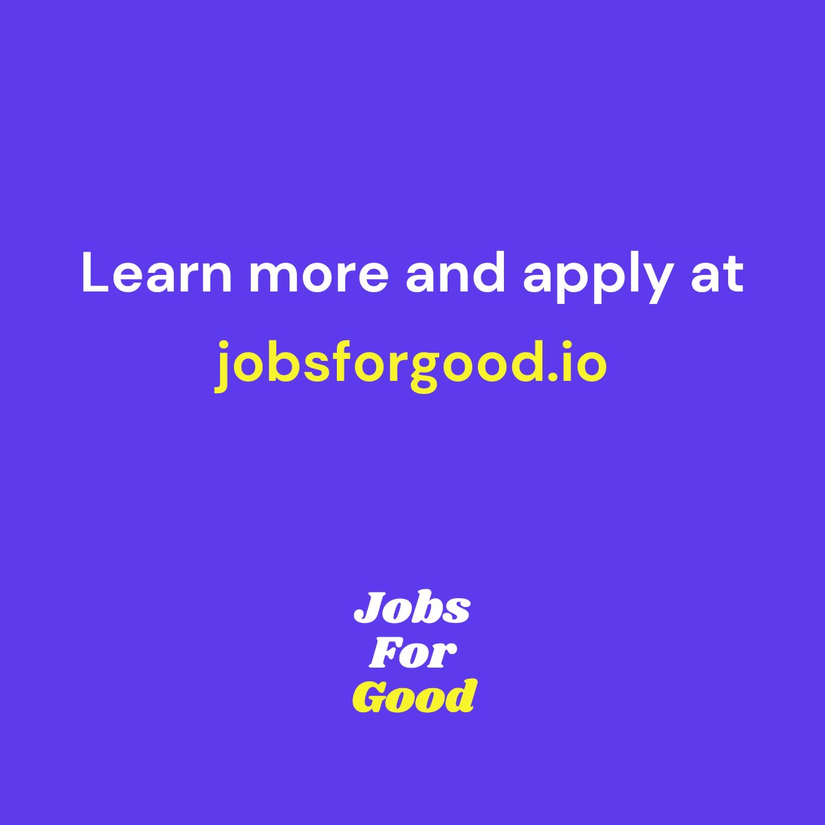 Jobs For Good tweet media