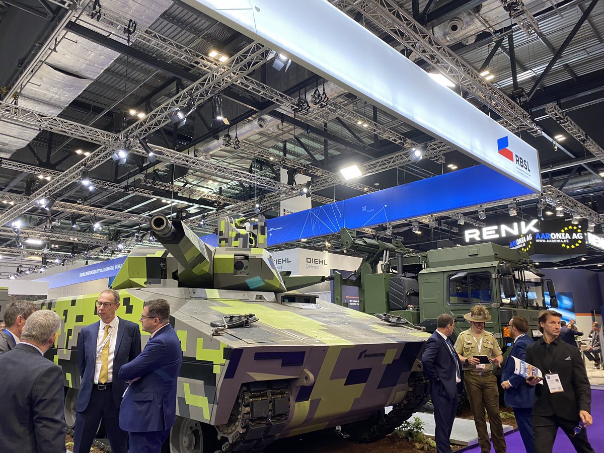 and we're off! Welcome to #DSEI2023! Come visit the #RBSL and @Rheinmetall  stand H5-110 to view our extensive range of products and technology for the  digitalised battlefield, plus much more! Stay tuned, image size:1200x900