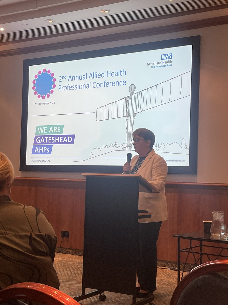 Starting off our 2nd annual allied health professional conference with our chief nurse and executive lead for AHPs Gill Findley #gatesheadAHPs