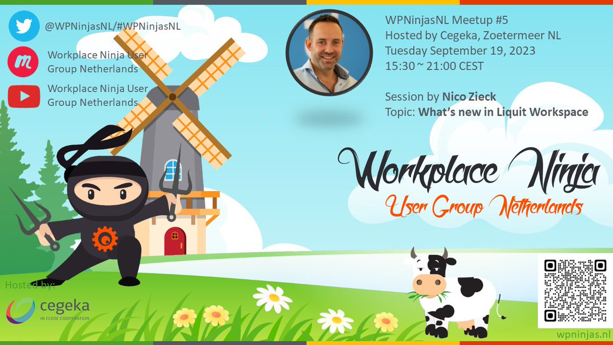 We are happy to have <a href="/NZieck/">Nico Zieck</a> with us at our #WPNinjasNL meetup hosted by <a href="/cegeka/">Cegeka</a>. Nico will tell us about what's new in <a href="/Liquitworkspace/">Liquit</a> Workspace Manager. 

The event is fully booked but you can join our waiting list here: meetup.com/wpninjasnl/eve…