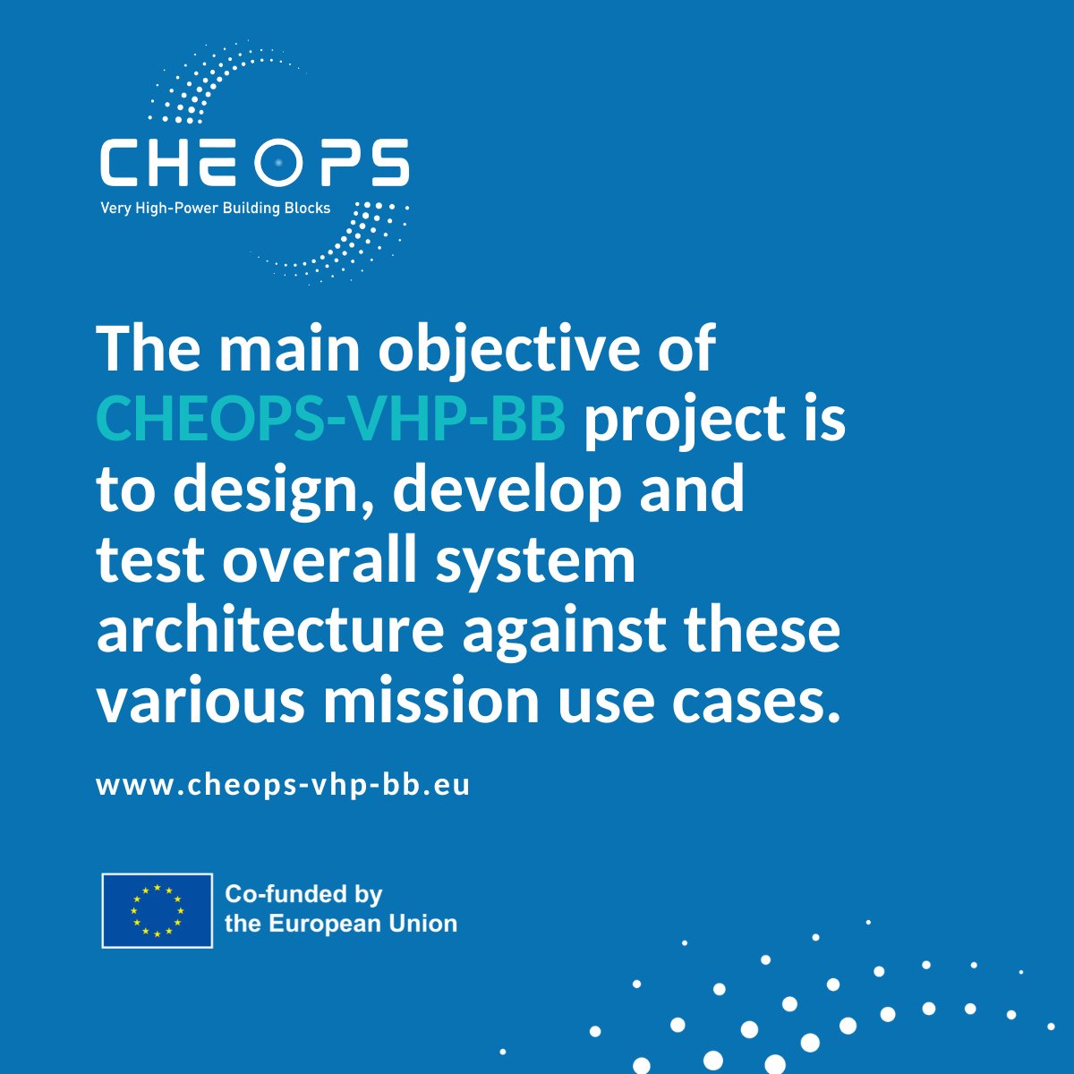 CHEOPSVHPBB (@cheopsvhpbb) on Twitter photo The Horizon Europe co-funded project <a href="/cheopsvhpbb/">CHEOPSVHPBB</a> has started in January, 2023. Its main objective is to design, develop and test overall system architecture against these various mission use cases.
Learn more: cheops-vhp-bb.eu/about-project/ The Horizon Europe co-funded project <a href="/cheopsvhpbb/">CHEOPSVHPBB</a> has started in January, 2023. Its main objective is to design, develop and test overall system architecture against these various mission use cases.
Learn more: cheops-vhp-bb.eu/about-project/