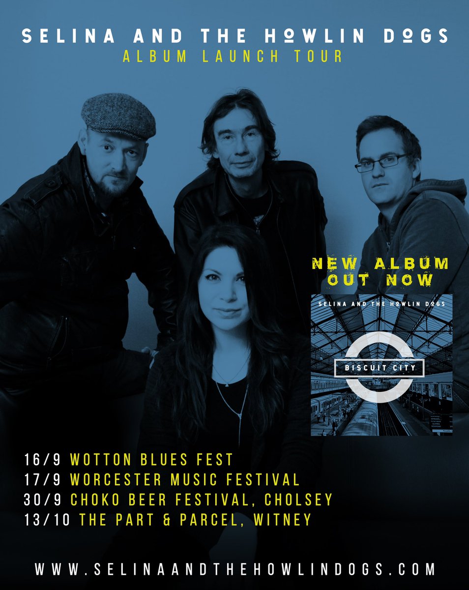 🗓️ Dates for the diary! Here’s a reminder of the upcoming gigs and festivals we’re taking our new album to 🫡. Looking forward to a weekend of fun! 

#wottonbluesfestival @worcsmusicfest #ChokoBeerFestival @thepartandparcel and more coming soon! 

selinaandthehowlindogs.com/live/