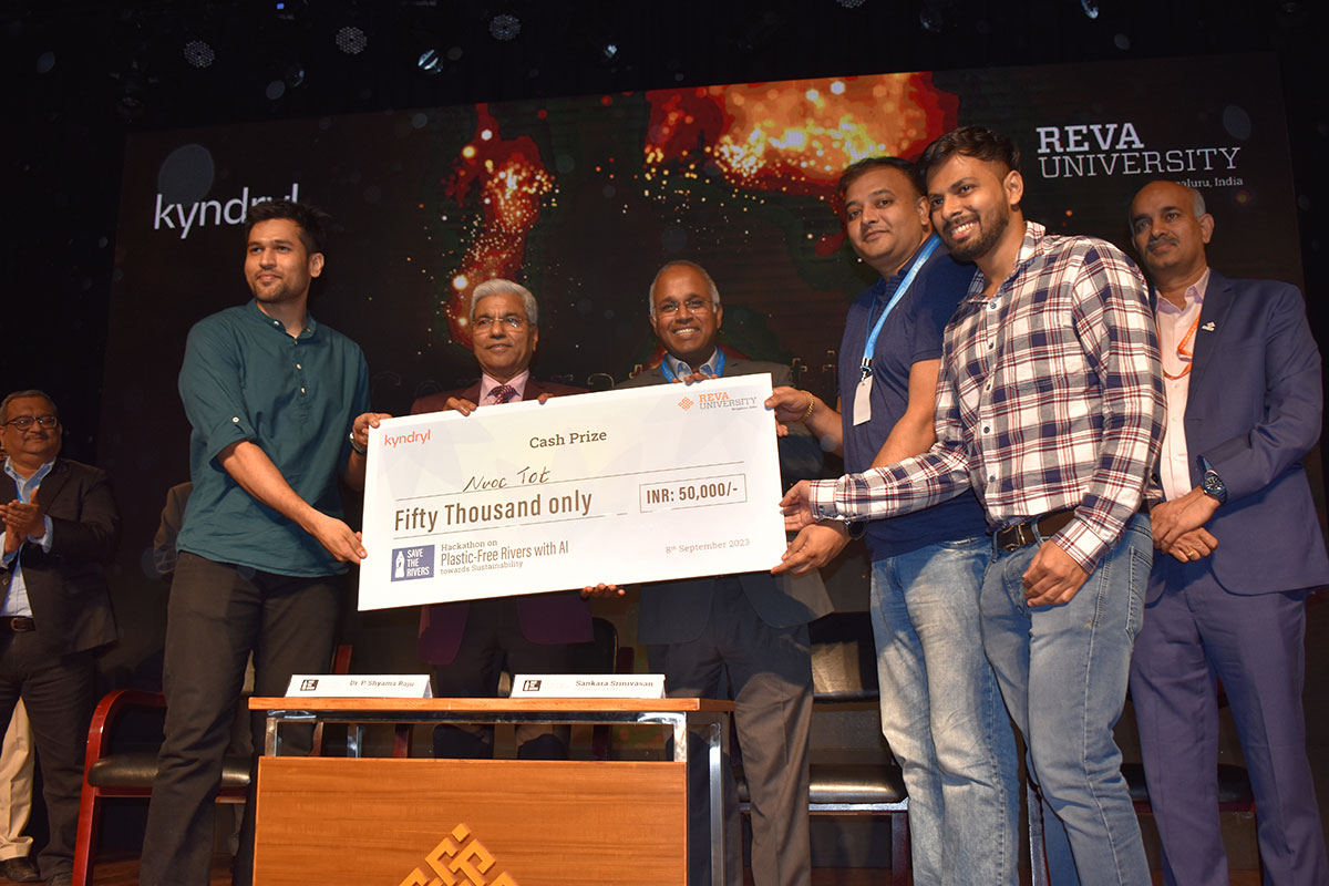 KyndrylIndia's tweet image. We are celebrating the victory of @Kyndryl @REVAUniversity 𝗛𝗮𝗰𝗸𝗮𝘁𝗵𝗼𝗻 winners 𝗼𝗻 𝗣𝗹𝗮𝘀𝘁𝗶𝗰-𝗙𝗿𝗲𝗲 𝗥𝗶𝘃𝗲𝗿𝘀 𝘄𝗶𝘁𝗵 #𝗔𝗜 towards building a #sustainable planet.

We are committed to Powering Progress for the environment: kyndryl.com/content/dam/ky…
#PROPlanet