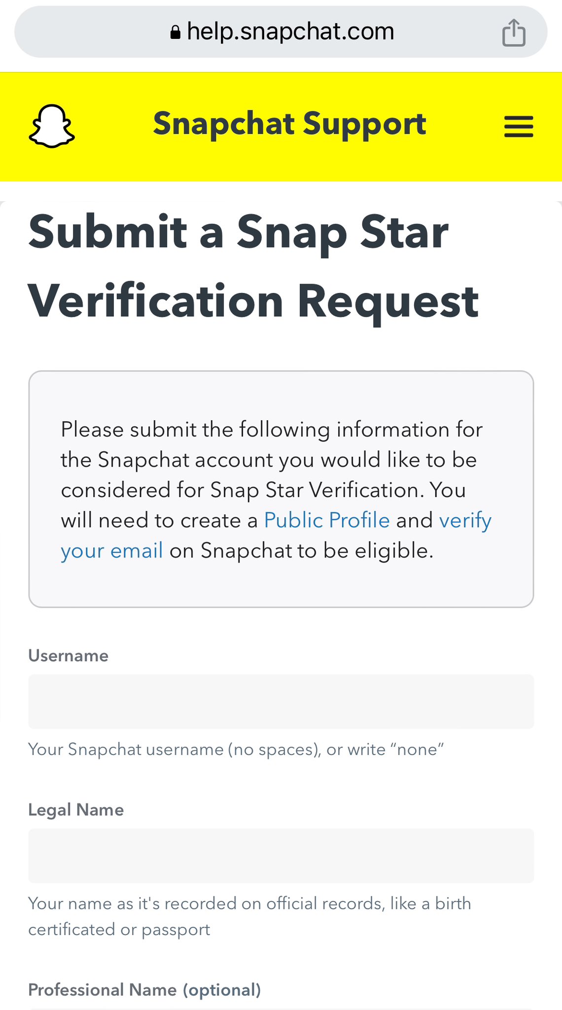 Snapchat Verification Star Draw. Imagine. Create.