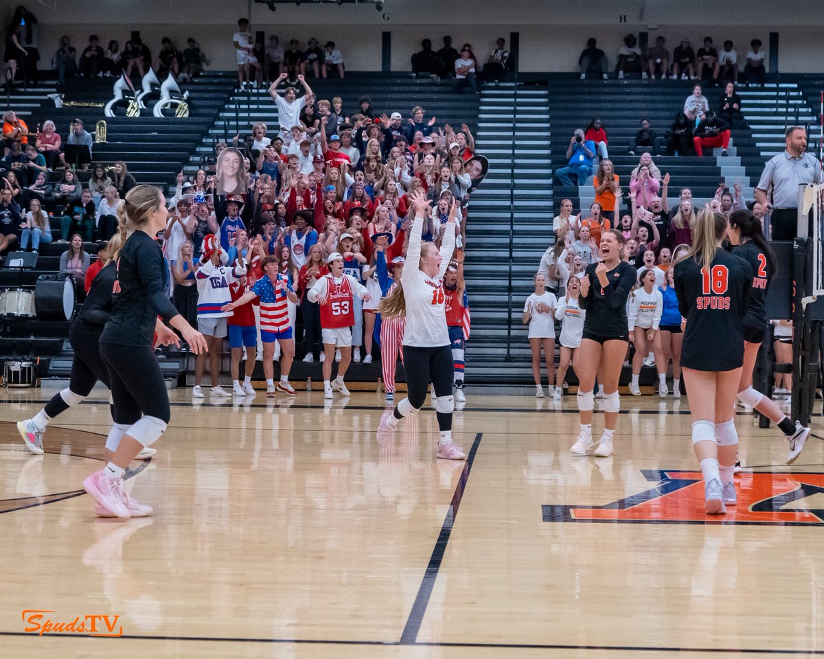 Big win over West Fargo Sheyenne tonight in a FIVE set stunner! 

Spuds 3
Mustangs 2

25-19, 16-25, 25-20, 11-25, 15-8