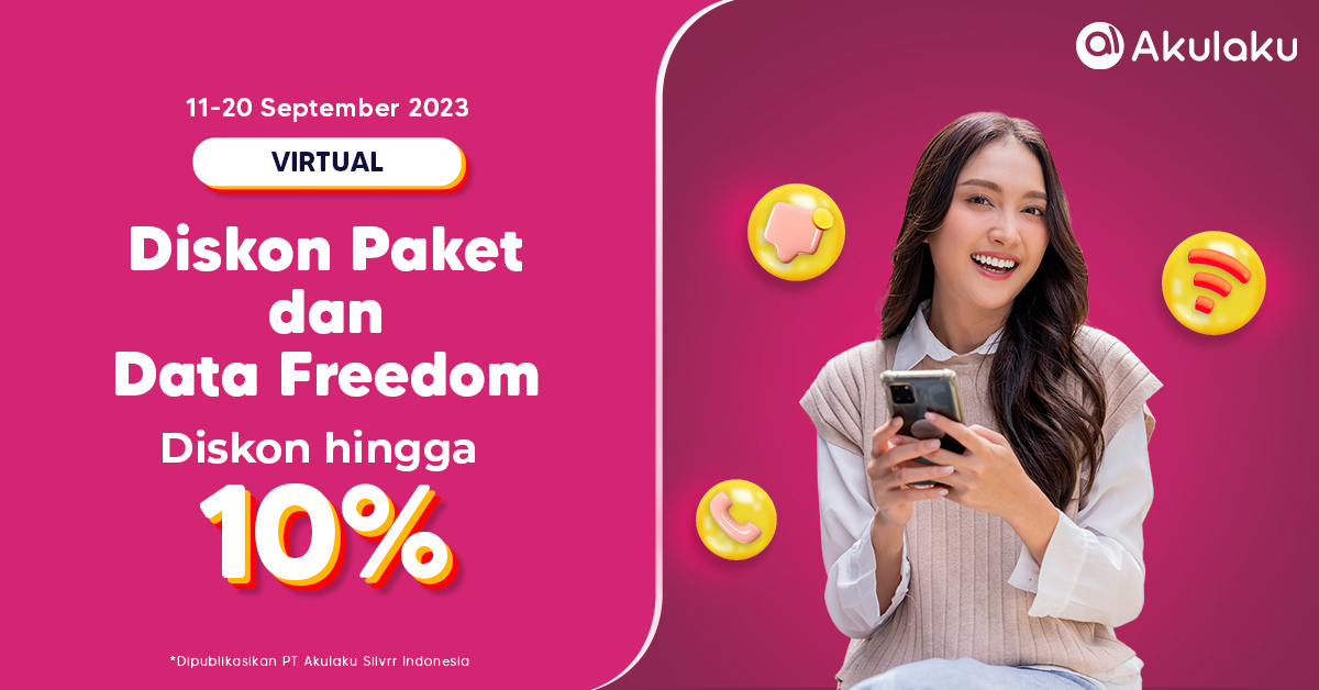 akulakuID's tweet photo. PAKET DATA DISKON HINGGA 10%😱📱  

Top up di https://t.co/K6kXbFmezu ada DISKON PAKET DATA FREEDOM spesial pengguna Indosat📶

#AkulakuIndonesia #PromoIndosat #ShoptemberCeria #DiskonPaketData https://t.co/8SST06X4rL