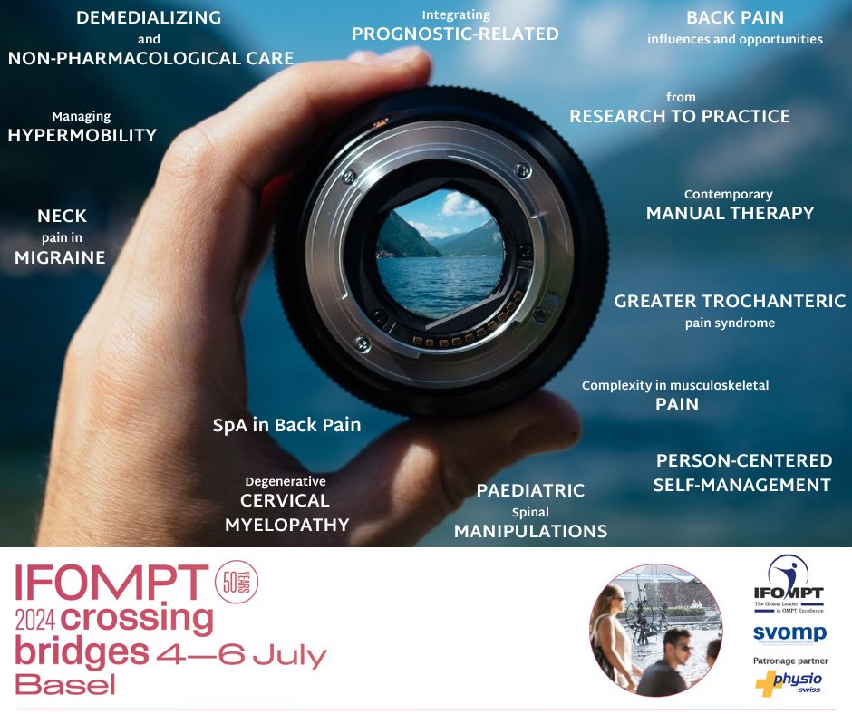 svomp_board's tweet photo. So many interesting topics for the Focused Symposia at #IFOMPTBasel2024. Make sure you’ll have a seat to learn, discuss, and interact with internationally experts in these various areas. More information: https://t.co/zX7t5S3fmT #ifomptbasel2024 #svomp #focussedsymposia @IFOMPT https://t.co/Ej8c6Rb18F