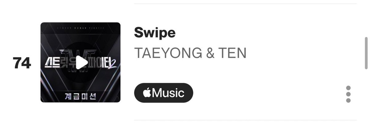 tenlee_team's tweet photo. 230912 | Shazam South Korea Top 200 | #TENLEE_SWIPE 

No. 74 
🔺2.7K Shazams

#Birthday #TEN_Birthday #TEN #เตนล์ #李永钦 #텐 #テン #TENLEE https://t.co/ukqFiJ8Zjx
