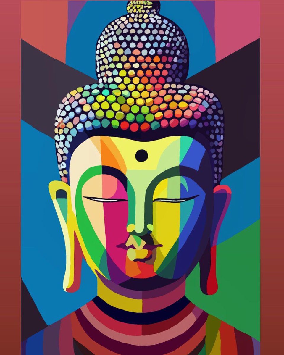 🎨 A vivid digital art of Buddha 🧘‍♂️ representing the Value Wheel 🌀 made by a graphic design student of INSD! 🖌️ Interested in learning graphics design? Give Us a Call at ☎️ 77779 68115 OR visit 🌐 insdahmedabad.com #digitalart #graphicsdesign #graphicsdesigner #buddha