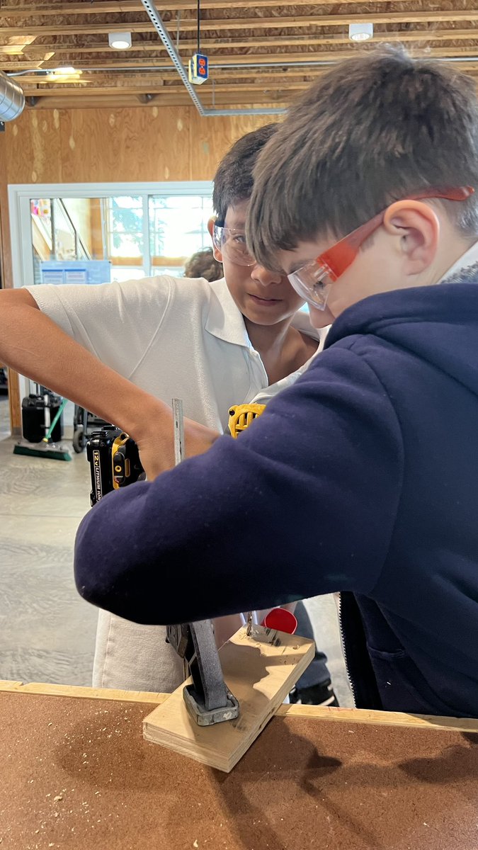 6th graders learned how to use the drill to drill holes today. What next? One group is going to make us a workbench and the other group is going to make us a cornhole set. First time teaching this so stay tuned to see how it goes!