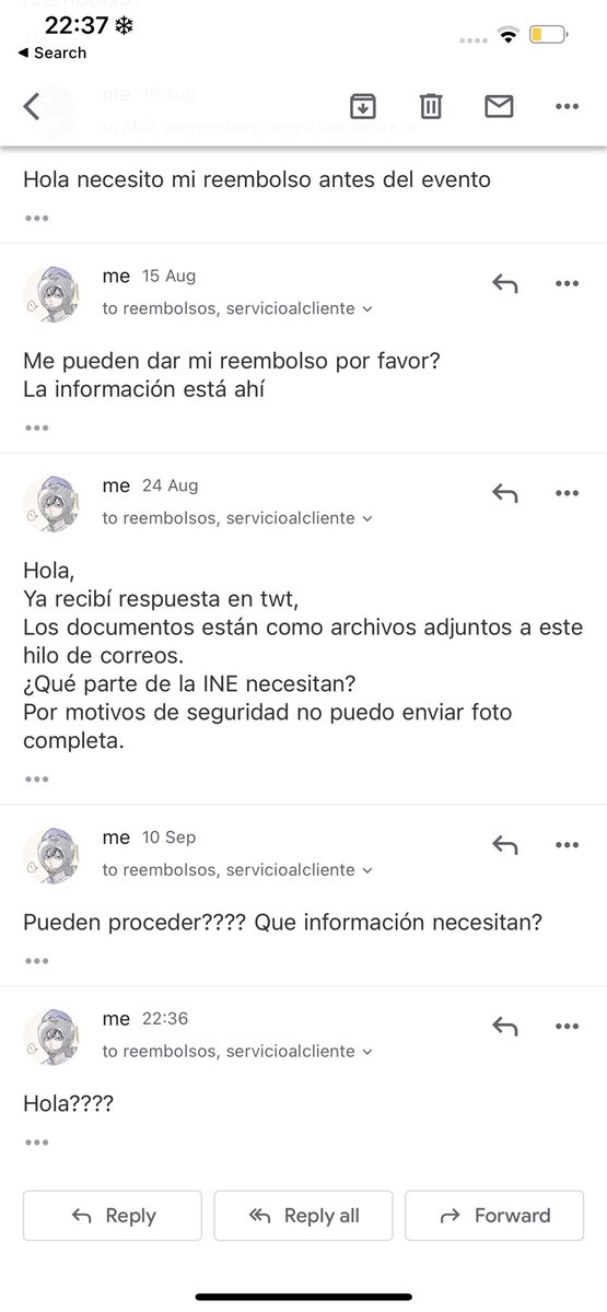 LimSaku's tweet photo. @SuperboletosMx @SuperboIetosMx @kampfestcdmx @Profeco Día 73912 intentando tener mi reembolso del kampfest porque compré en físico 🥹 https://t.co/6MwmFBAt6Z