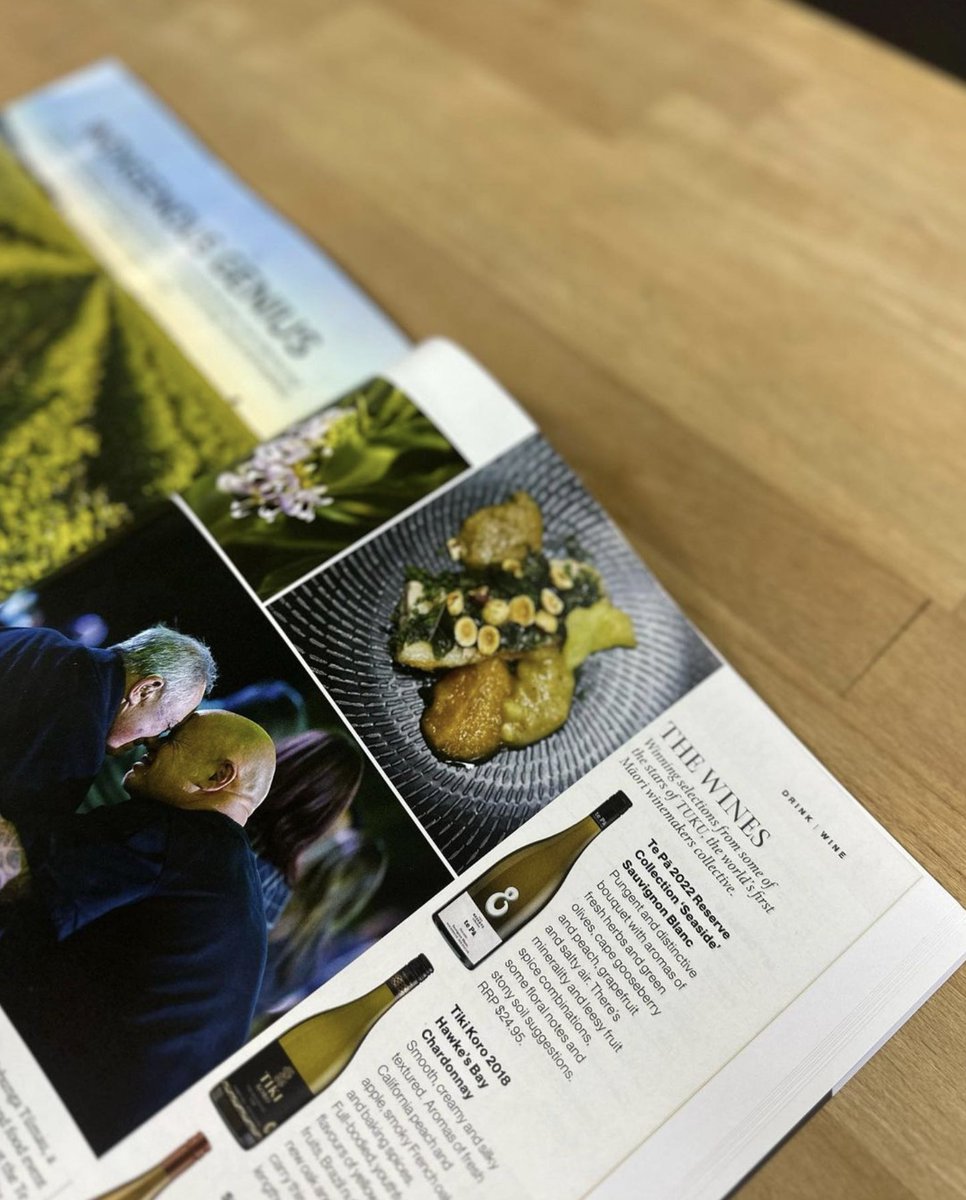 Have you browsed the latest issue of @mindfood_mag? We're excited to be in the October issue (on shelves now) with our @tukuwinemakers whānau, in a beautiful article by Master Sommelier & wine writer @CamDouglasMS. Let us know if you have a read! #nzwine #tepawines #TUKU