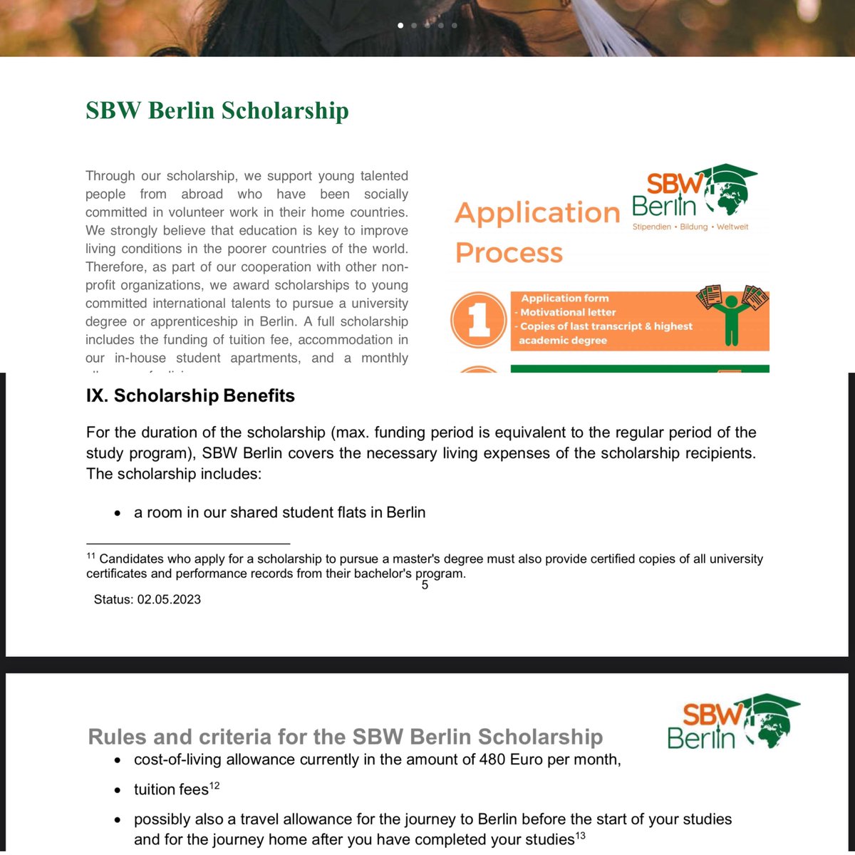 MOVE TO GERMANY FOR FREE IN 2024 

100% tuition + monthly stipend + accommodation + travel allowance et for BA&amp;MA students to SBW Berlin

Deadline: 11/15

I have helped 11+ students in 2023 get scholarships abroad. If you want to work with me, DM me on IG/LinkedIn