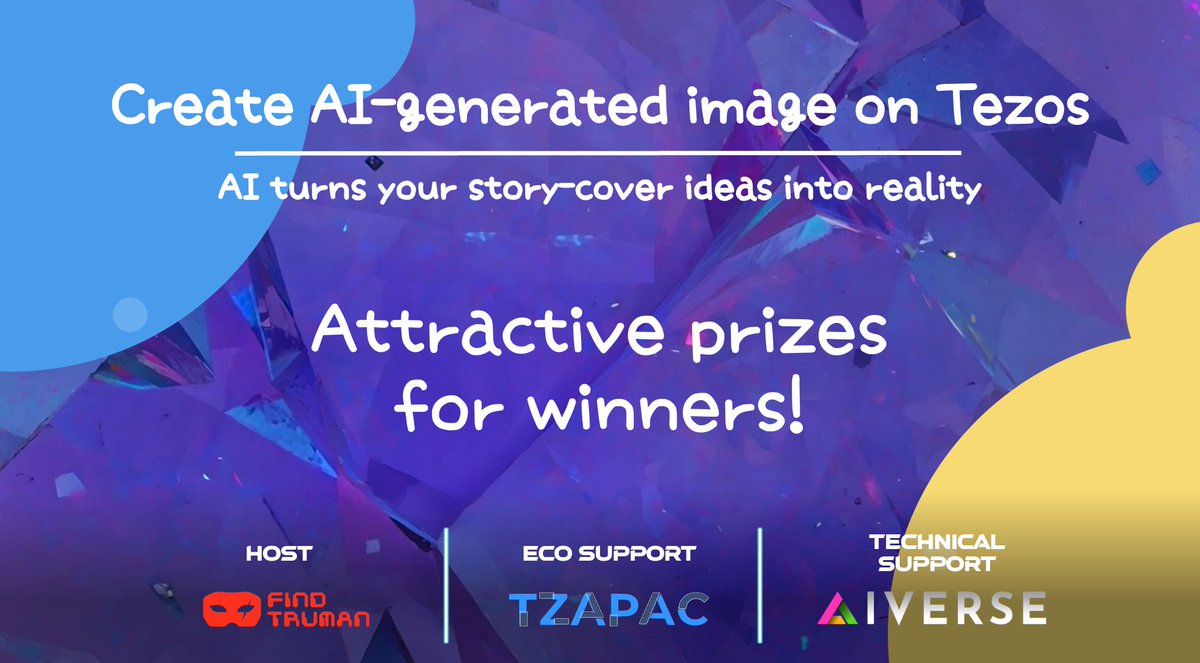 🎉@FindTruman is excited to co-host AI generated content event with @TZAPAC 🎬Create an AI-generated image on Tezos 🤑Win attractive rewards! ⏰Event time: Sep.12 ~ Sep.30, 20:00(UTC+8) 👉Join here: aiverse.me/#/activity/TEZ… (PC Chrome) ✨Supporter: @AIVERSE_me #AIGC #Web3