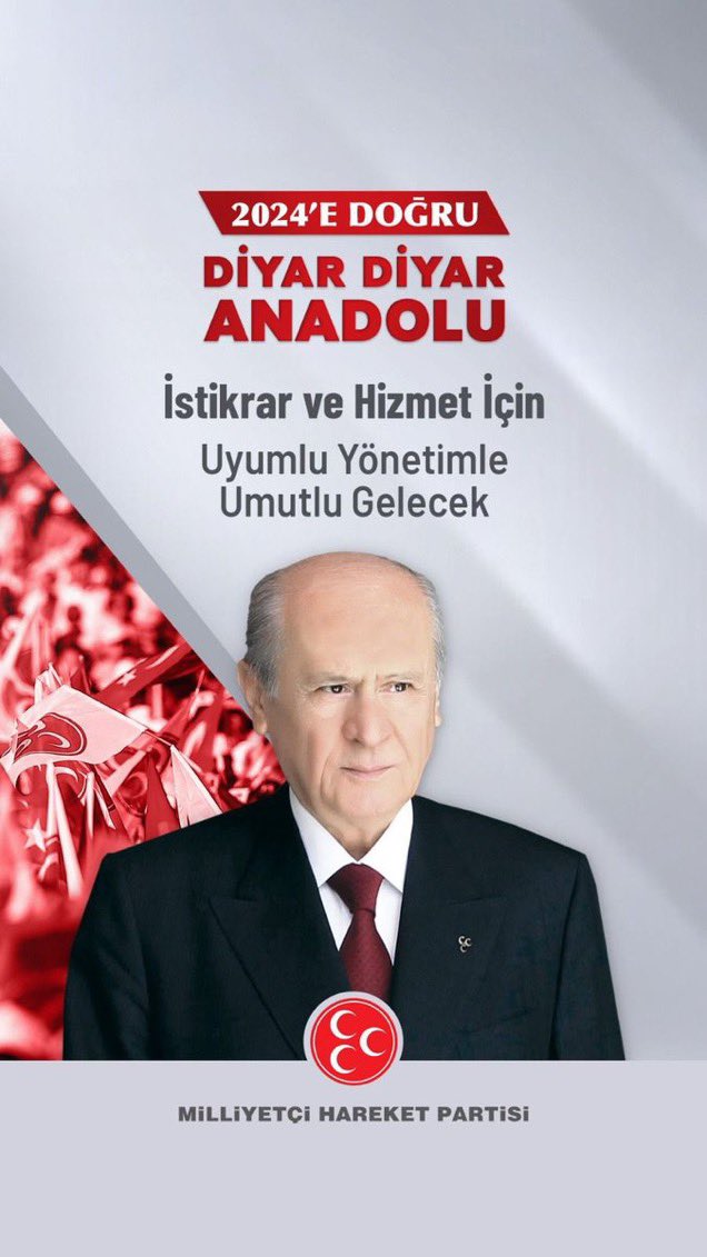 2024’E DOĞRU DİYAR DİYAR ANADOLU

İstikrar ve Hizmet İçin
Uyumlu Yönetimle
Umutlu Gelecek