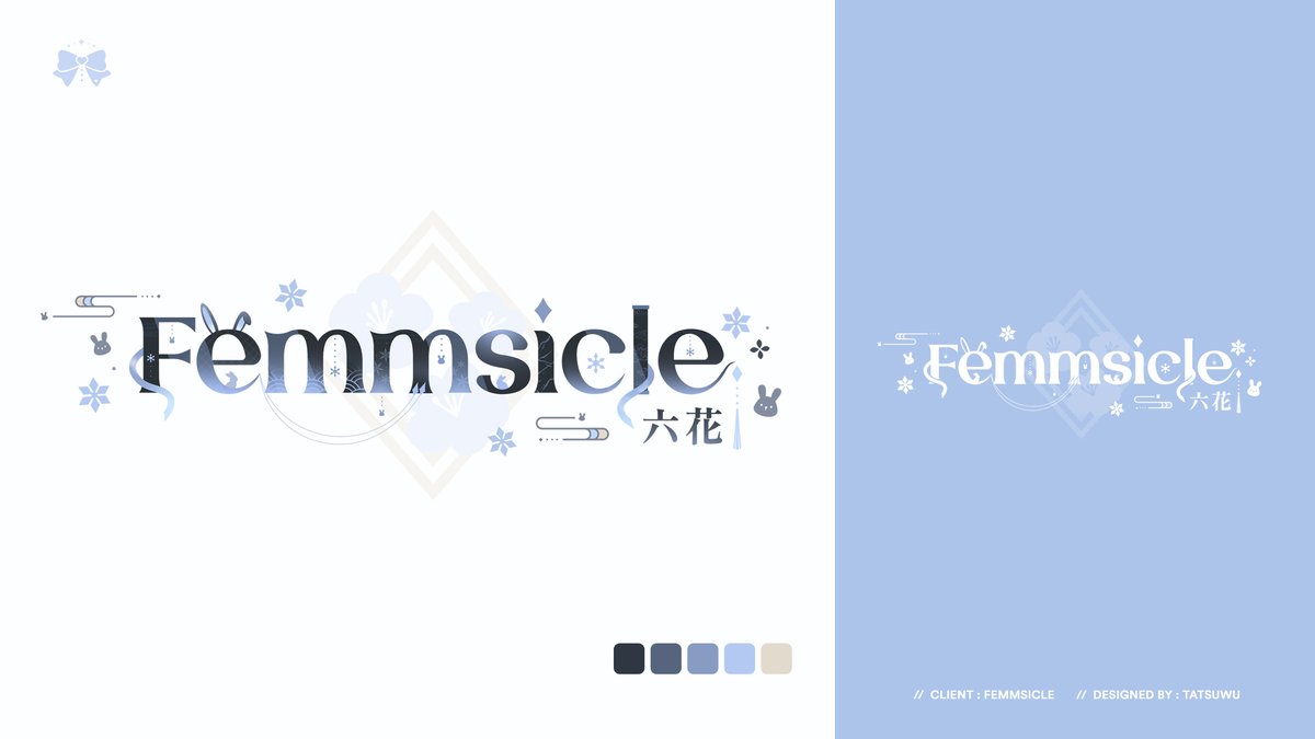 tatsuwu's tweet photo. [♡] »【 vtuber logo 】  

detailed logo for an adorable snow hare! ❄️🐇 
thank you for the request! ♡

⌜client : @femmsicle⌟  #snowbuns
work inquiries : @nyastudio https://t.co/lTxYoe05bK