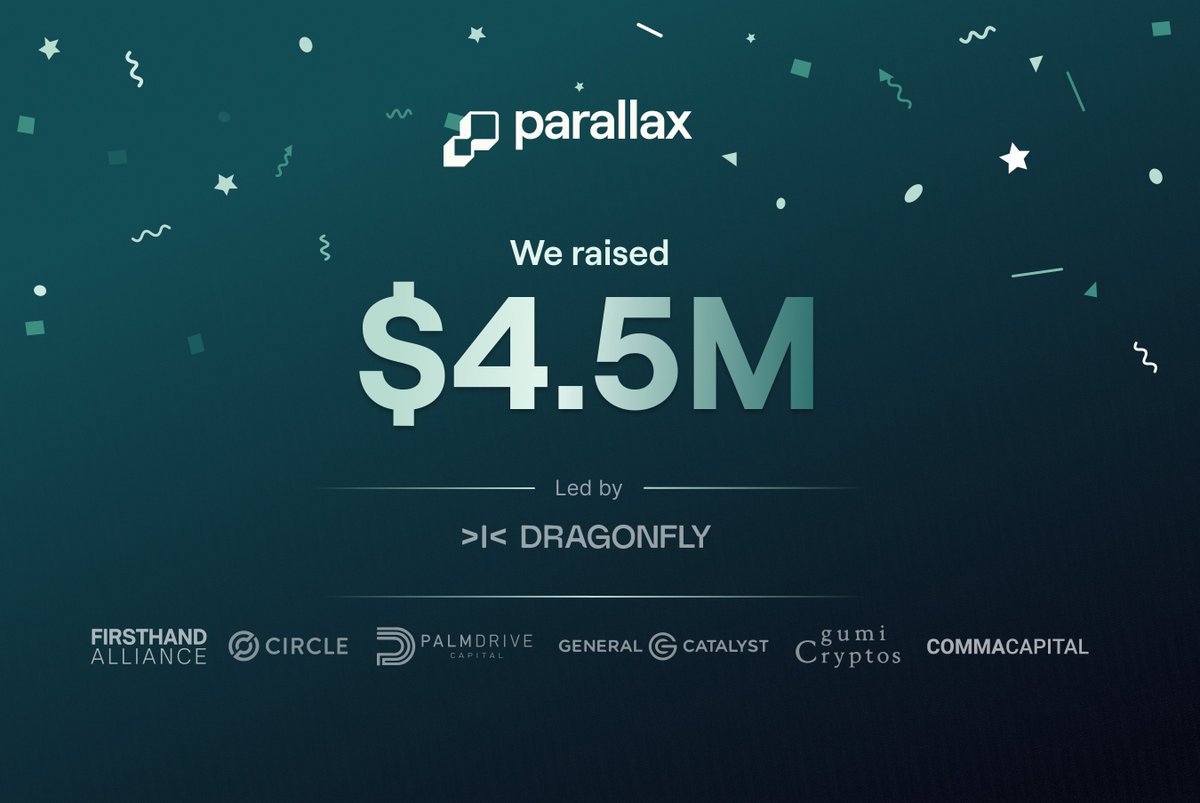 1/ Today, we’re excited to announce @withparallax's $4.5M round, led by @dragonfly_xyz! 🚀 Read more on our blog and on TechCrunch! 👇