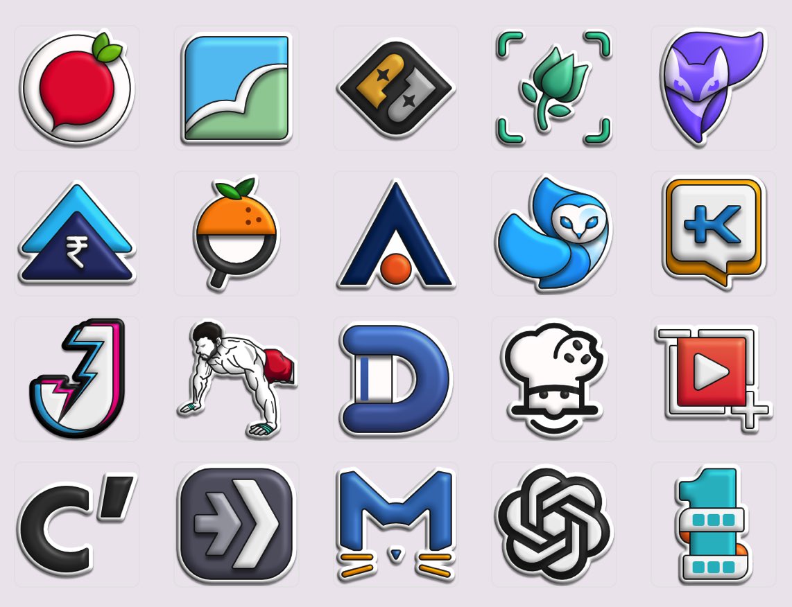 Poppin has just been updated (2.5.3)
There are now over 7000 icons 🤩
👉 play.google.com/store/apps/det…
Here's a sneak preview of the latest additions.
Thank you for your support ❤️