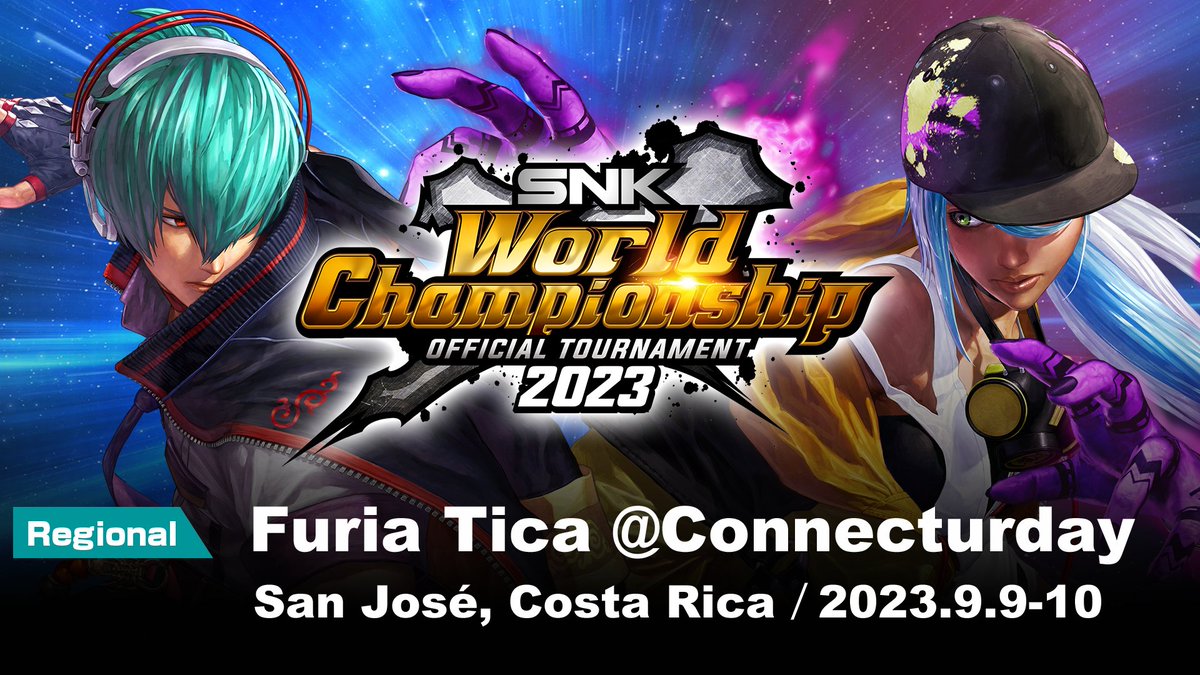SWC 2023 regional qualifier, Furia Tica 2023 @ Connecturday #KOFXV results :

🏆GEMA/LOA/DarkAngel
🥈BS Koopatj
🥉<a href="/El_Doogor/">EL Dogor🤠</a>
4th @Armandxlll
5th <a href="/ViolentKain/">ViolentKain</a>, CIPHER
7th Nano, <a href="/OnJoeCr/">JohanSmith</a>

Congratulations to all!

Archives : twitch.tv/videos/1922349…
#SNK #SWC2023