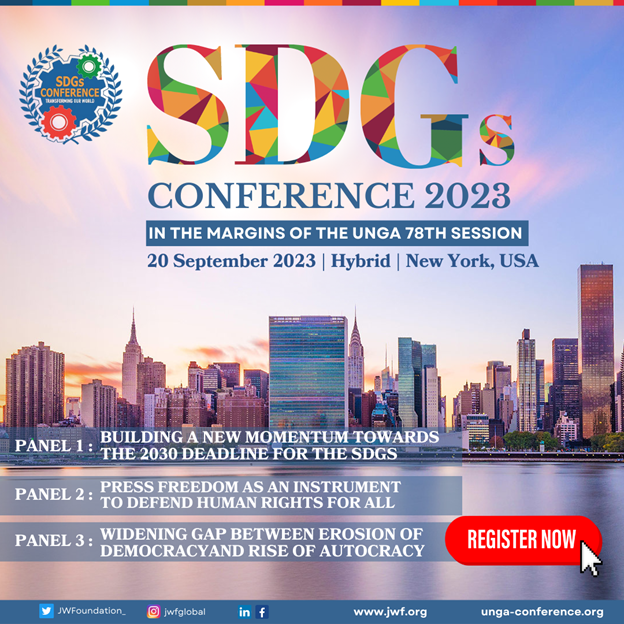 Affinity Intercultural Foundation (@affinity_if) on Twitter photo <a href="/Affinity_IF/">Affinity Intercultural Foundation</a> is proud to co-organize the 8th annual SDGs Conference: In the Margins of the 78th UN General Assembly Session.
Diplomats, experts, academics, business & community leaders unite to tackle global challenges. <a href="/JWFoundation_/">Journalists and Writers Foundation</a> <a href="/JWFglobal/">JWFglobal</a> #UNGA78 <a href="/UN/">United Nations</a> <a href="/UN_PGA/">UN GA President</a> @UNDGC_CSO <a href="/Affinity_IF/">Affinity Intercultural Foundation</a> is proud to co-organize the 8th annual SDGs Conference: In the Margins of the 78th UN General Assembly Session.
Diplomats, experts, academics, business & community leaders unite to tackle global challenges. <a href="/JWFoundation_/">Journalists and Writers Foundation</a> <a href="/JWFglobal/">JWFglobal</a> #UNGA78 <a href="/UN/">United Nations</a> <a href="/UN_PGA/">UN GA President</a> @UNDGC_CSO
