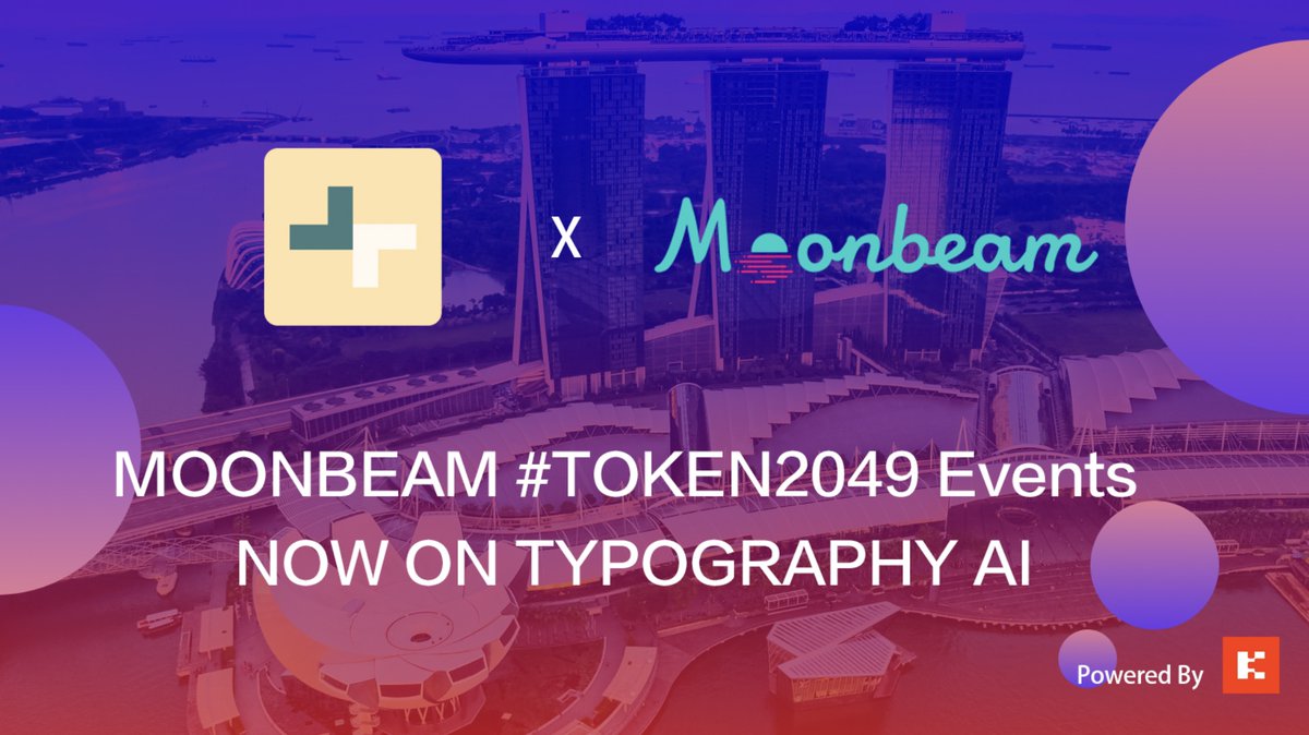 🔥 TypoGraphy AI has launched Token2049 Event Channel @Knn3Network

🤔 Looking for @MoonbeamCN -related events?
Simply ask, 'Give me event with Moonbeam' and get all the details you need.
🤩 Check at typography.vip

#TypoGraphyAI #Token2049📷📷 📷 #events #WEB3