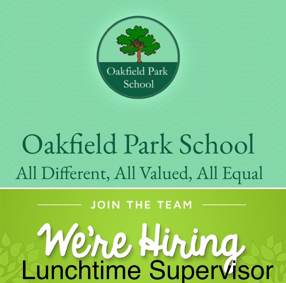 ⭐️⭐️VACANCIES ⭐️⭐️
#send #specialneeds #senteacher 

oakfieldpark.wakefield.sch.uk/home/vacancies