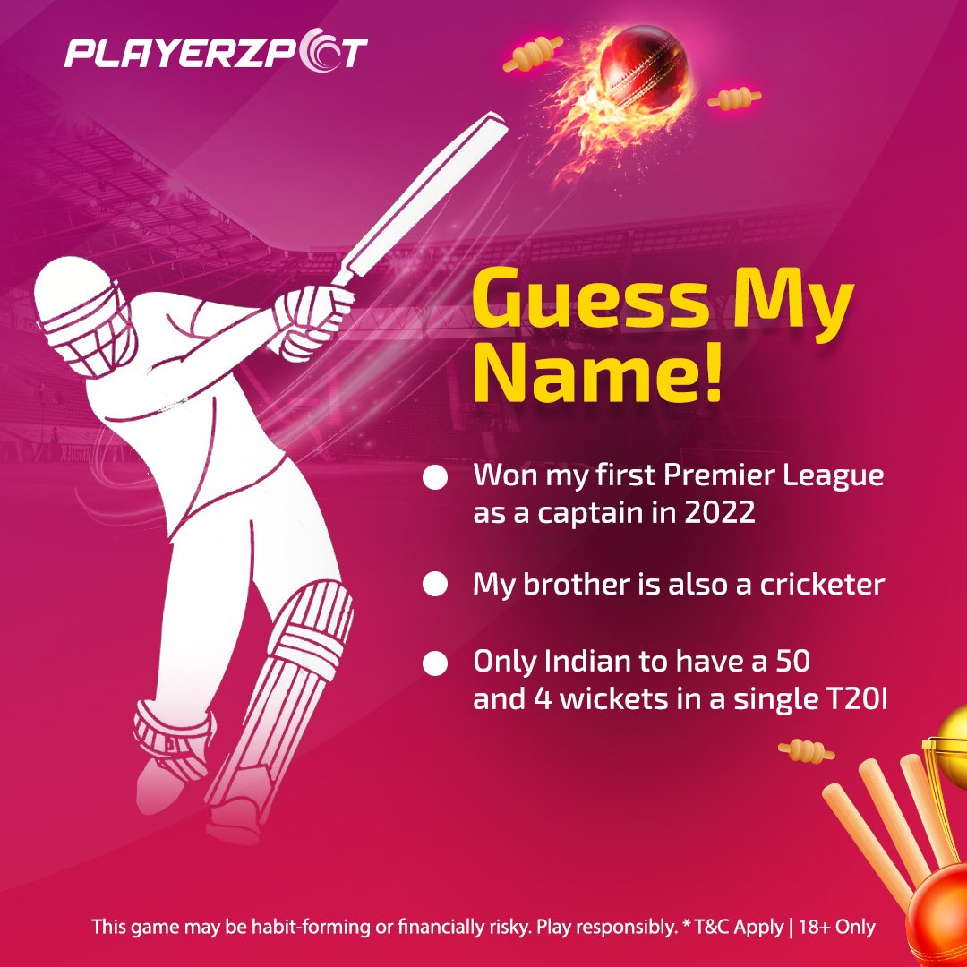 PlayerzPot's tweet photo. Quiz time!🧠
If you think you know your cricket stars, don’t forget to share your answer in the comments below 👇🏻
Bonus hint : He clean bowled Pakistani captain in yesterday’s IND vs PAK match
#Quiz #CricketQuiz #PlayerzPot #MobileGaming #Fantasy #Gamers https://t.co/2Zf9PNpoFW
