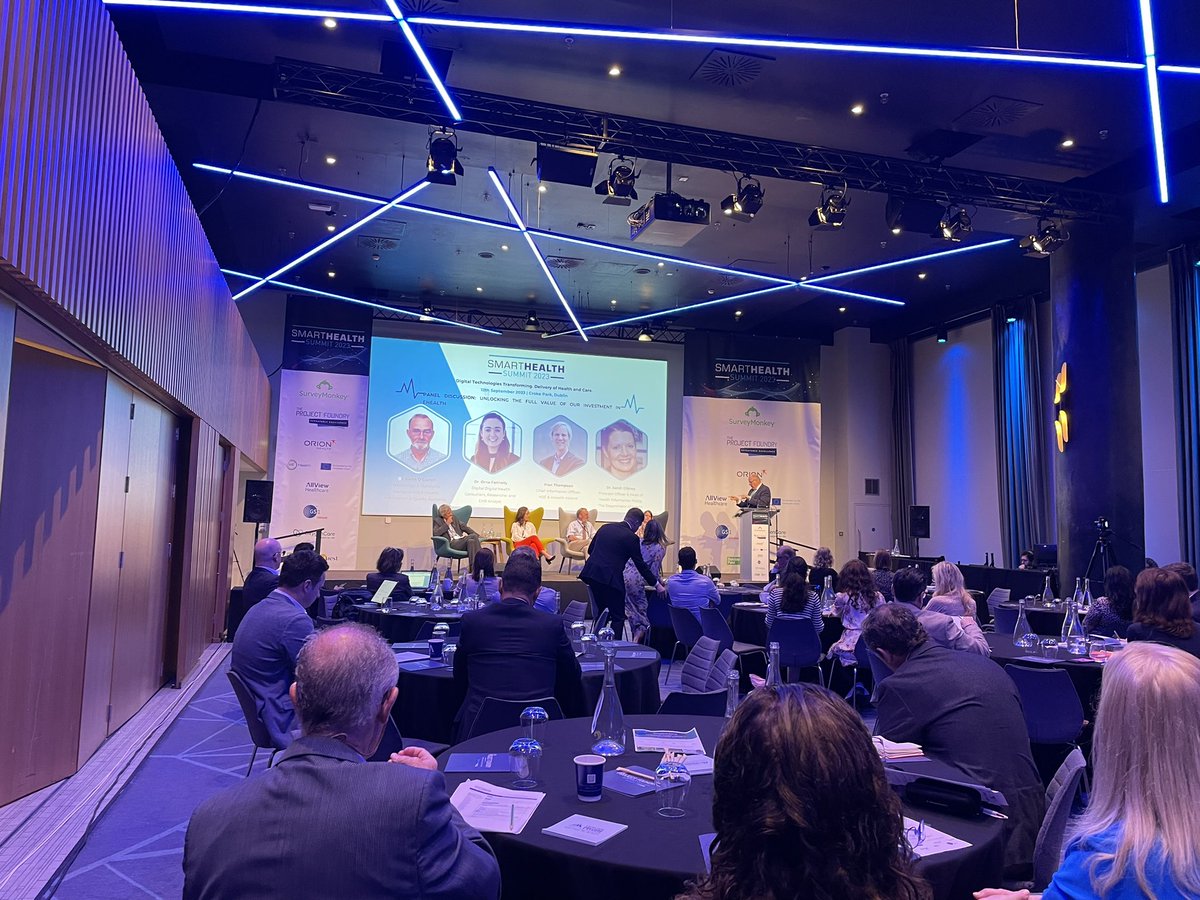 joemcguigan's tweet photo. So proud to present Lancashire and South Cumbria shared care record at the #SmartHealthSummit2023 as they start their important journey towards a national Irish shared record by 2030 and great to see their innovative practice #nhs @NHSDigital @NHSEngland @RoyLilley https://t.co/XX2tVZL3xd